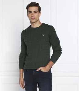Zielony sweter Gant w stylu casual