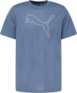Niebieski t-shirt Puma z nadrukiem z dżerseju