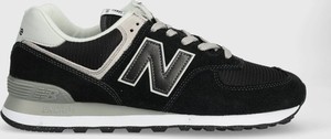 Czarne buty sportowe New Balance sznurowane w sportowym stylu 574