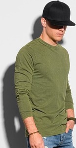 Zielona koszulka z długim rękawem Ombre w stylu casual