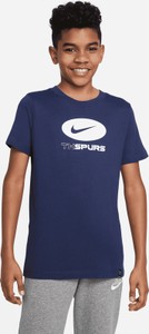 Granatowa koszulka dziecięca Nike dla chłopców z krótkim rękawem z bawełny