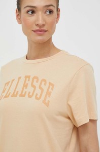 Ellesse t-shirt bawełniany kolor pomarańczowy