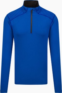 Niebieski sweter Descente z golfem