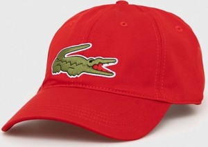 Czerwona czapka Lacoste