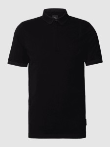 Czarna koszulka polo Armani Exchange w stylu casual z nadrukiem z bawełny