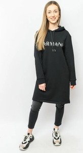 Czarna sukienka Armani Exchange mini z bawełny