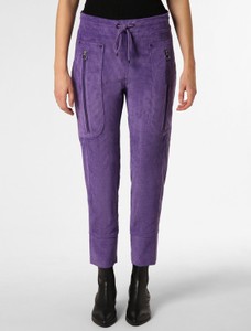 Fioletowe spodnie MAC w stylu casual ze sztruksu