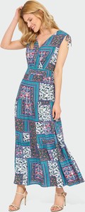 Sukienka Greenpoint w stylu boho z krótkim rękawem z dekoltem w kształcie litery v