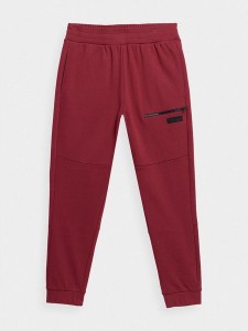 Czerwone spodnie 4F w sportowym stylu z dzianiny