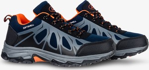 Granatowe buty trekkingowe Casu z płaską podeszwą