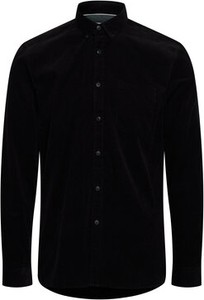 Czarna koszula Solid w stylu casual z długim rękawem
