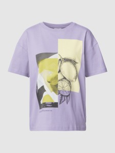 T-shirt Marc O'Polo DENIM z nadrukiem w młodzieżowym stylu z okrągłym dekoltem