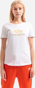 T-shirt Alpha Industries w młodzieżowym stylu z okrągłym dekoltem