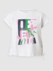 T-shirt Pepe Jeans z bawełny z krótkim rękawem w młodzieżowym stylu