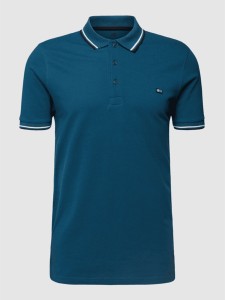 Niebieski t-shirt Christian Berg z bawełny w stylu casual