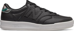 Czarne buty sportowe New Balance ze skóry sznurowane na koturnie