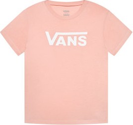 Różowa bluzka dziecięca Vans z krótkim rękawem z jeansu