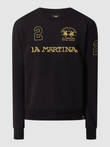 Czarna bluza La Martina w młodzieżowym stylu z bawełny
