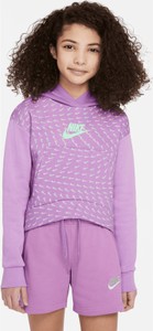 Fioletowa bluza dziecięca Nike z bawełny