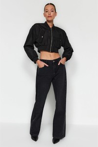 Czarne jeansy Trendyol w stylu klasycznym z bawełny