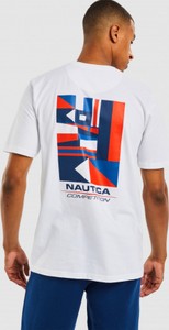 T-shirt Nautica z krótkim rękawem w młodzieżowym stylu z bawełny