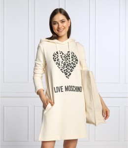 Sukienka Love Moschino w stylu casual mini z długim rękawem