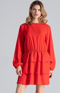 Czerwona sukienka Figl mini