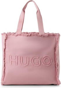 Różowa torebka Hugo Boss duża matowa na ramię