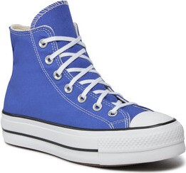 Niebieskie trampki Converse z płaską podeszwą w młodzieżowym stylu