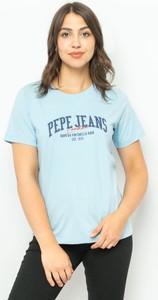 T-shirt Pepe Jeans z bawełny z okrągłym dekoltem