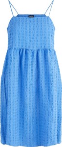 Niebieska sukienka Pieces w stylu casual mini