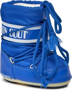 Niebieskie buty dziecięce zimowe Moon Boot sznurowane