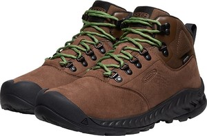 Brązowe buty trekkingowe Keen z płaską podeszwą sznurowane