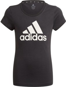 Czarna bluzka dziecięca Adidas z bawełny