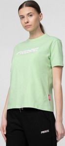 Zielony t-shirt Prosto. z krótkim rękawem z dzianiny w stylu klasycznym