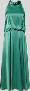 Zielona sukienka V By Vera Mont bez rękawów maxi z okrągłym dekoltem