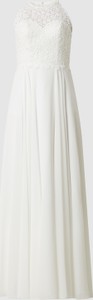Sukienka Luxuar Fashion z dekoltem w kształcie litery v z szyfonu