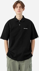 Czarna koszulka polo Thisisneverthat w stylu casual z dżerseju