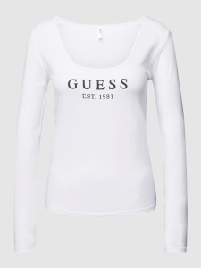 Bluzka Guess w stylu casual z długim rękawem z okrągłym dekoltem