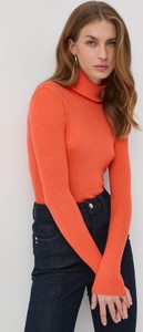 Pomarańczowy sweter Patrizia Pepe z dzianiny w stylu casual