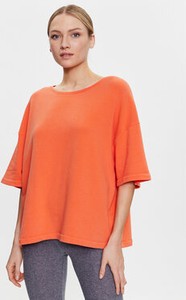 Pomarańczowa bluzka American Vintage z krótkim rękawem w stylu casual