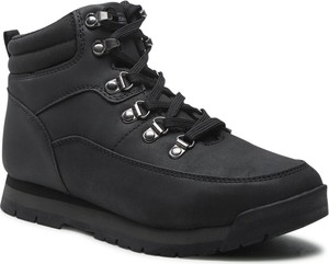 Czarne buty trekkingowe Sprandi z płaską podeszwą