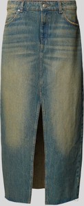Niebieska spódnica Review z jeansu w stylu casual