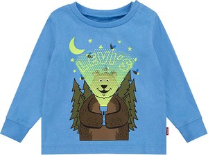 Niebieska koszulka dziecięca Levis dla chłopców z bawełny