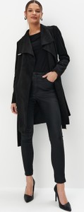 Czarny płaszcz Mohito w stylu casual bez kaptura