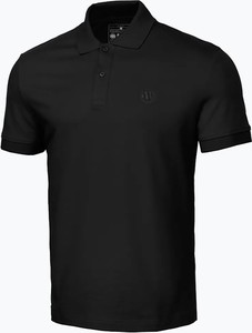 Czarna koszulka polo Pitbull West Coast z krótkim rękawem z dżerseju w stylu casual