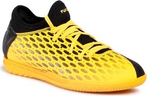 Żółte buty sportowe dziecięce Puma dla chłopców
