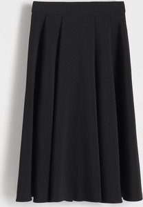 Czarna spódnica Reserved z tkaniny midi