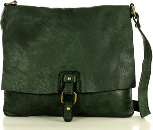 Zielona torebka Marco Mazzini Handmade na ramię średnia w stylu retro