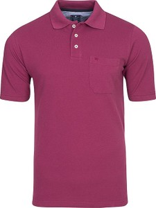 Różowa koszulka polo Redmond w stylu casual z krótkim rękawem
